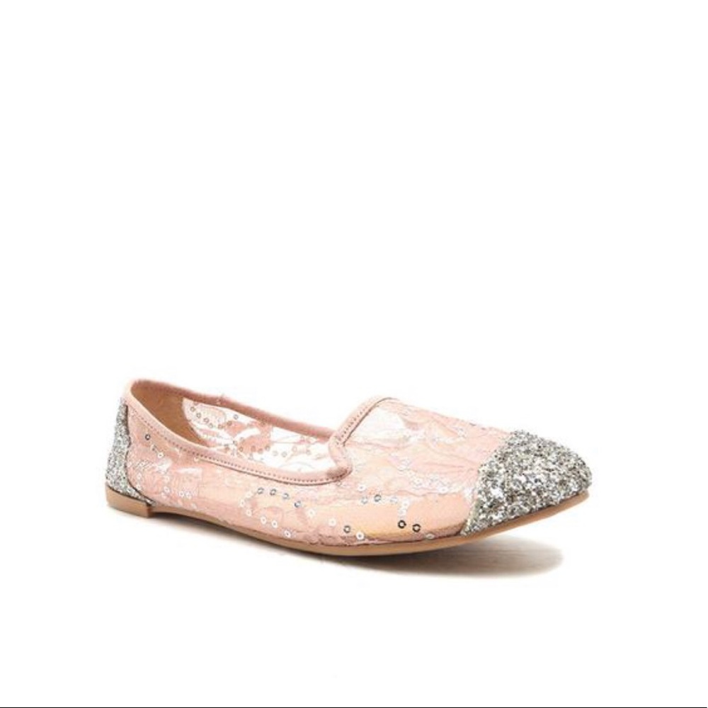 💥NEW ARRIVAL SALE💥Pink & Glitter Dressy Flats - Picture 6 of 7